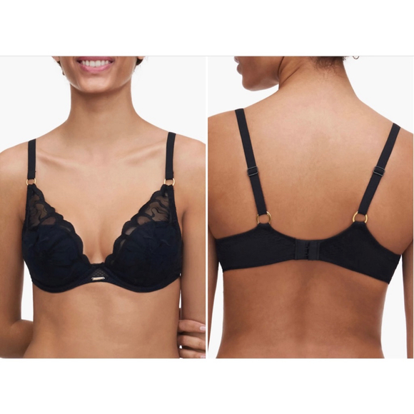 COPY - Chantelle Fleurs Underwire Plunge Bra Women's 32DDDD - Picture 1 of 7